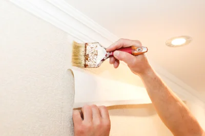 Pose de papier peint à la Bâtie-Rolland — revêtements muraux et toiles de verre
